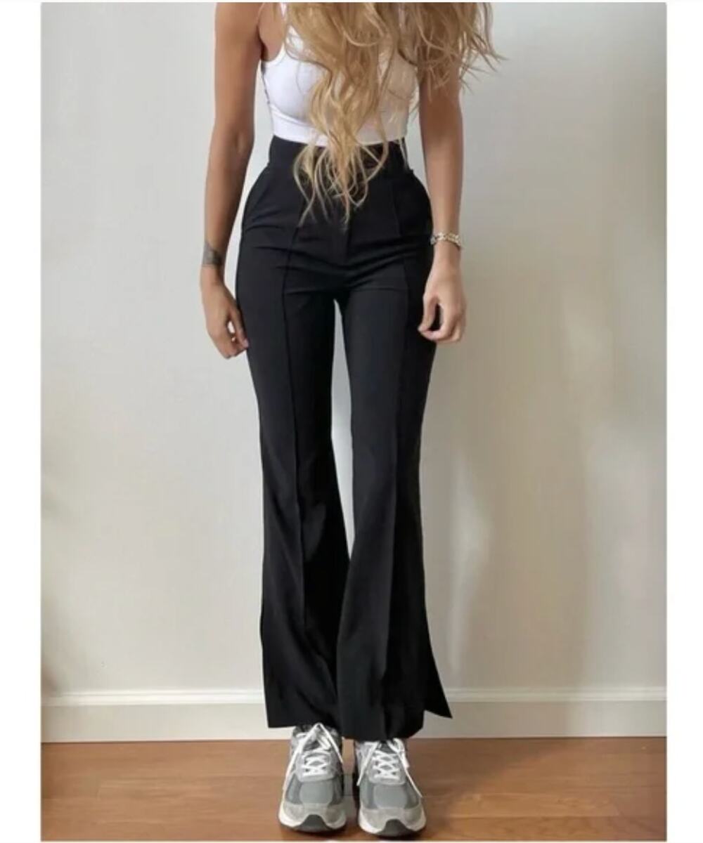 Uniform Person Pesca Four Season Pant Black Flare Leg Trousers Pants Size Small